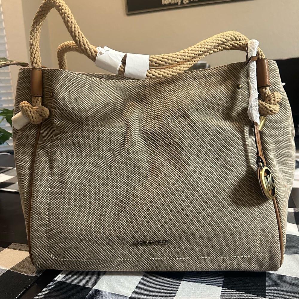 MK brand new tote, canvas like material